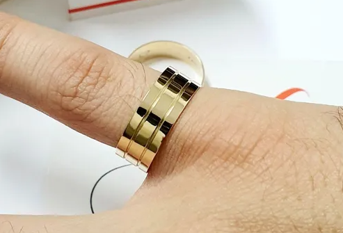 Par de alianças 7 mm Modelo Reta 2 Frisos