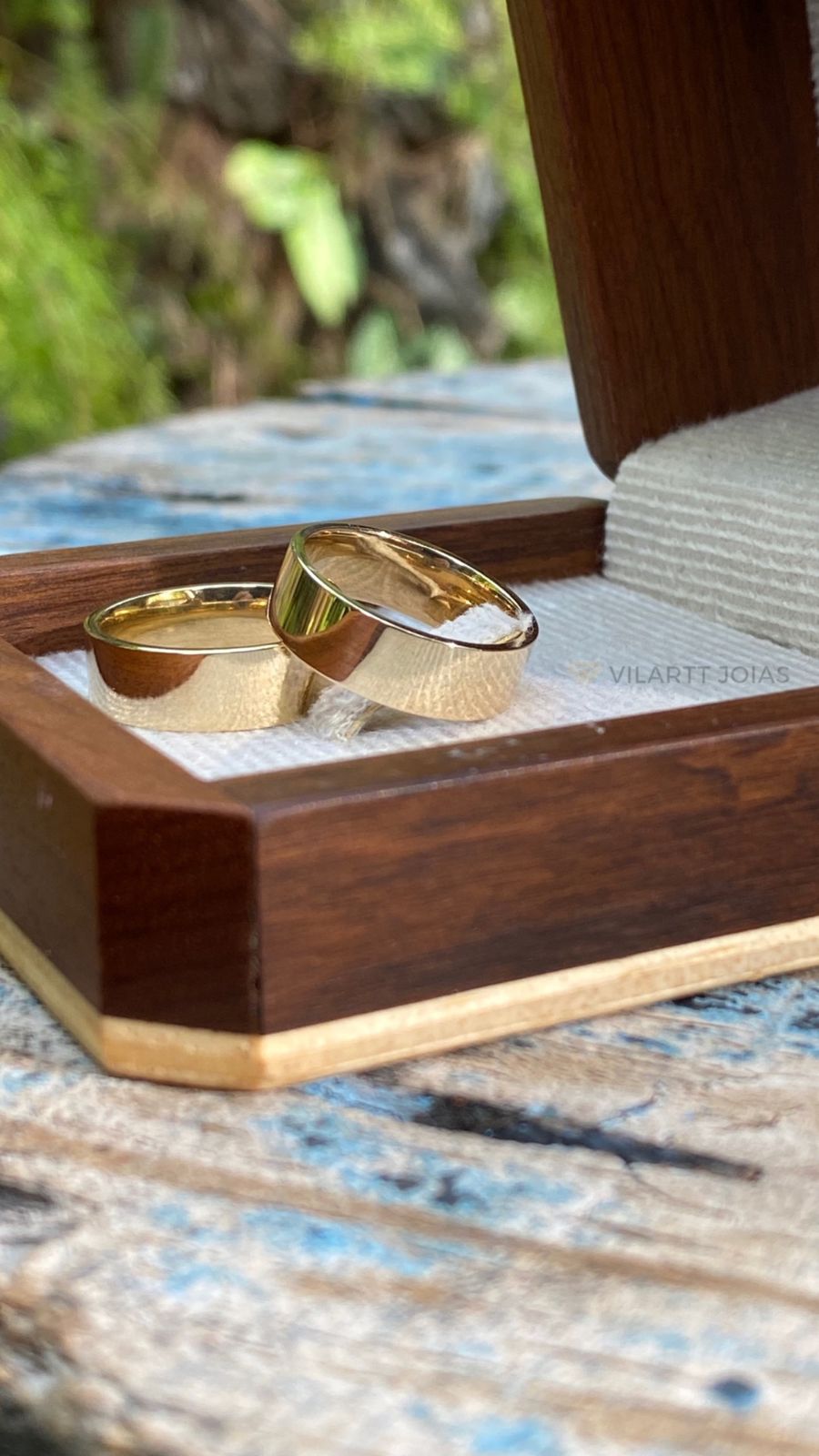 Par de alianças 6 mm Modelo Reta